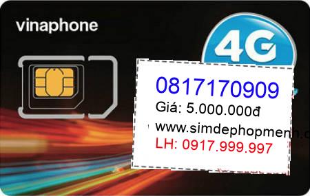 sim điện thoại 0817170909